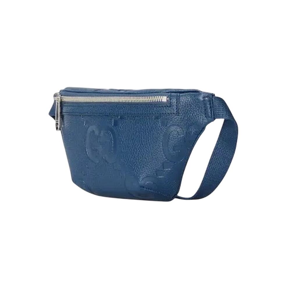 Gucci Jumbo Gg Belt Bag Gg Leather - Blue Leather - Picture 4 of 8